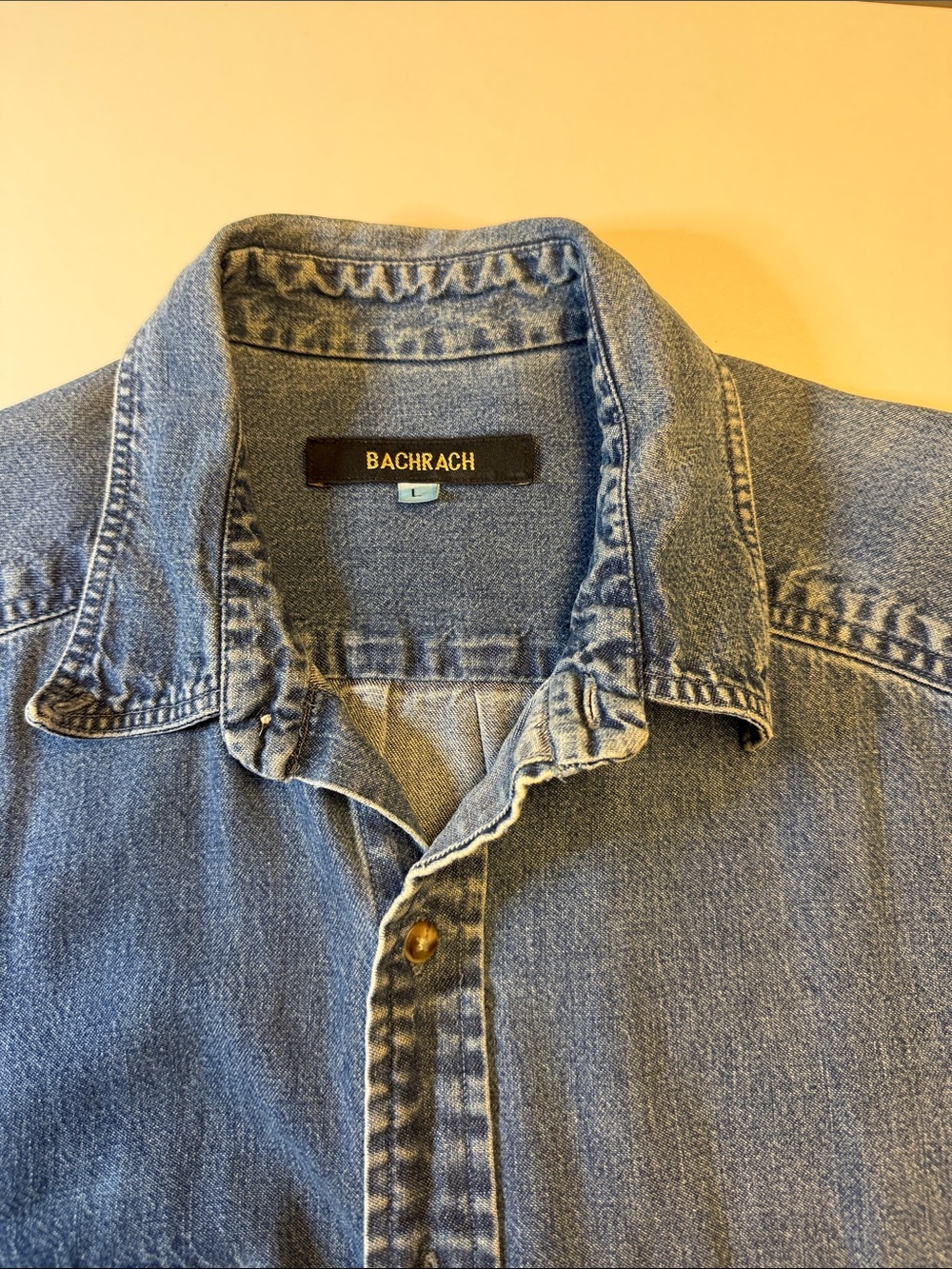 Bachrach Light Wash Denim Button-Up Shirt